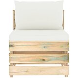 Maison Chic Sekcijski sredinski kavč - Sofa - Kanape z blazinami zelen impregniran les, (21727287) | Shoptok.si