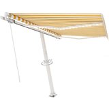  Tenda na ručno uvlačenje s LED svjetlom 350x250 cm žuto-bijela | shoptok.hr