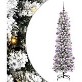 vidaXL Umjetno božićno drvce s stalakom Zelena i bijela 210 cm | shoptok.hr