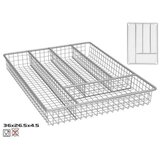  ORHANIZER ZA PRIBOR ZA JELO 36*26,5CM SREBRNI | Eponuda.ba