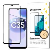 Wozinsky Trpežno kaljeno steklo 9H za celoten zaslon Realme C35 z okvirjem Case Friendly black, (21533978) | Shoptok.si