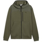 Puma muška dukserica s kapuljačom i zatvaračem tech Material Mix (zelena) | shoptok.hr