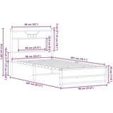 vidaXL Posteljni okvir brez vzmetnice hrast 90x200 cm inženirski les | Shoptok.si