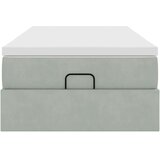 vidaXL Okvir kreveta s madraca svijetlosivi 90x200cm baršunasti | shoptok.hr