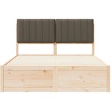  Krevetni okvir s tapiciranim uzglavljem Sivo-smeđa 140 x 190 cm | shoptok.hr