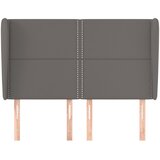  Uzglavlje s ušima sivo 147x23x118/128 cm od umjetne kože | Eponuda.com