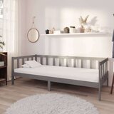  Dnevna postelja z vzmetnico 90x200 cm siva trdna borovina, (20648574) Cene