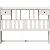 vidaXL Vzglavje s predelki bela 140 cm trdna borovina | Shoptok.si