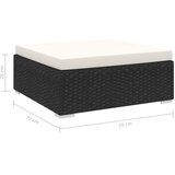  Modularni tabure s jastukom 1 kom od poliratana crni | Eponuda.com