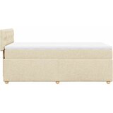  Okvir kreveta s oprugama i madrac krem 80x200 cm od tkanine | shoptok.hr