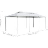  Sjenica sa zastorima 600 x 298 x 270 cm bijela 180 g/m² | Eponuda.ba