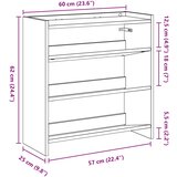  Stalak za cipele boja hrasta 60x25x62 cm konstruirano drvo | Eponuda.com