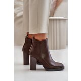 Boto Insulated Women's Heeled Boots Eco Leather Dark Brown Teresine | shoptok.hr