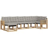 vidaXL Zunanja garnitura za sedenje 7 pcs Bela in svetlo siva, (5000282003) | Shoptok.si