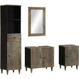 vidaXL Kopalniška garnitura 4-delna trden mangov les | Shoptok.si