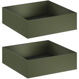  Vrtna saksija 2 kom. Maslinastozelena 80 x 80 x 30 cm | shoptok.hr