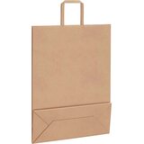  Papirnate vrećice 250 kom s ručkama smeđe 32x12x42 cm | shoptok.hr