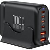  Obal Me Terminal GaN namizni polnilec s 4 USB-C in 2 USB-A vhodi 100W črne barve Cene