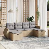  6-dijelni set vrtnih sofa od poliratana s jastucima | shoptok.hr