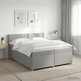  Boxspring krevet s madracem Svjetlosiva 200 x 200 cm Tkanina | shoptok.hr