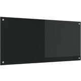 vidaXL Kuhinjska obloga Crna Staklo 110 x 50 cm Izdržljivo | shoptok.hr