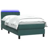 Box spring postelja z vzmetnico temno zelena 80x220 cm žamet, (21791451) | Shoptok.si