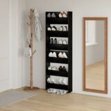 vidaXL ormarići za cipele na zidu 2 pcs crni hrast 60 x 18 x 60 cm | shoptok.hr
