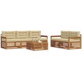 Set vanjskih sofa 6 kom. Prirodna i bež 79 x 79 x 37 cm | Shoptok.si