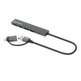 Manhattan USB-C/USB-A HUB 4port 181006 4xUSB-A 3.2/5Gbps/Crni | ePonuda.com