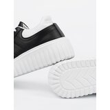 Shelvt Women's black sneakers with white inserts | Shoptok.si