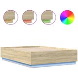  The Living Store Posteljni okvir z LED lučkami sonoma hrast 150x200 cm inž. les - Posteljni Okvir, (21450469) | Shoptok.si