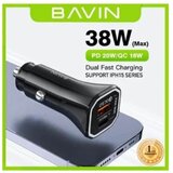 BAVIN auto punjač PD20W QC3.0 USB-A + USB-C crna | ePonuda.com