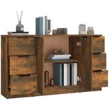  Komoda 3 kosi dimljen hrast inženirski les, (20653985) | Shoptok.si