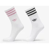 Adidas Mid-Cut Glitter Crew Socks 2-Pack White/ Bliss Pink/ Black