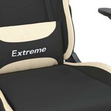  Gaming stol z oporo za noge črno in krem blago, (21152231) | Shoptok.si
