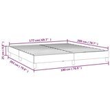  Okvir za krevet s oprugom tamnosmeđi 180x200 cm od tkanine | shoptok.hr