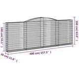  Lučne gabionske košare 3 kom 400x30x40/60 cm pocinčano željezo | shoptok.hr