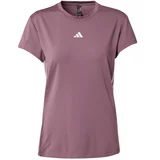 Adidas Tehnička sportska majica 'HYGLM' sivkasto ljubičasta (mauve) / bijela
