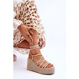 Kesi Leather wedge sandals Margaritt Beige | shoptok.hr