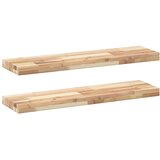  Plutajuće police 2 kom 100x20x4 cm Neobrađeno puno drvo akacije | Shoptok.si