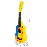 ECO TOYS drvena gitara za decu sa metalnim žicama cube yellow | ePonuda.com