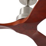  ZEVENTI - Plafonski ventilator LIONI Wi-Fi Tuya hrom/hrast + daljinski upravljač | Eponuda.com