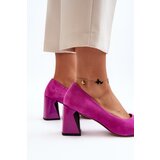 VINCEZA Suede Court Shoes with Stiletto Heel Fuchsia Alessyndra | Shoptok.si