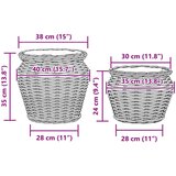  Košarica za saksije s pohranom 2 pcs Smeđa Lacak ratan - Smeđa | shoptok.hr