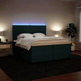  Krevet s oprugama i madracem tamnozeleni 200x200 cm baršunasti | shoptok.hr