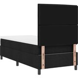  Krevet na podlošku s madracem i LED crni 90x200 cm tkanina | shoptok.hr
