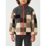 Sinsay Lagani Sherpa Fleece Jakna s Kockastim Uzorkom | shoptok.hr