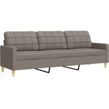 vidaXL Sedežna garnitura 3-delna s stolčkom in blazinami taupe blago, (21339578) | Shoptok.si