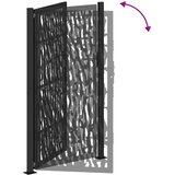 vidaXL Vrtna vrata crna 105x180 cm čelični dizajn u tragovima | shoptok.hr