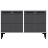 Hanah home tv polica stria white anthracite | ePonuda.com